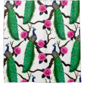 Pfauengarten Duschvorhang (Vorderseite)