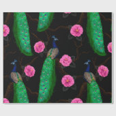 Pfauengarten Geschenkpapier (Flach)