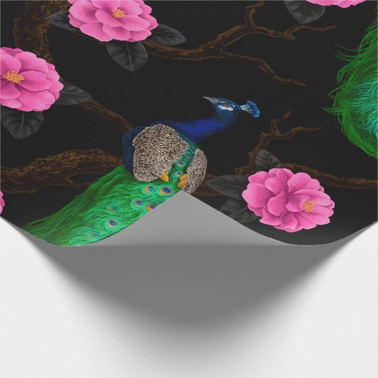 Pfauengarten Geschenkpapier (Ecke)