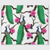 Pfauengarten Geschenkpapier (Flach)