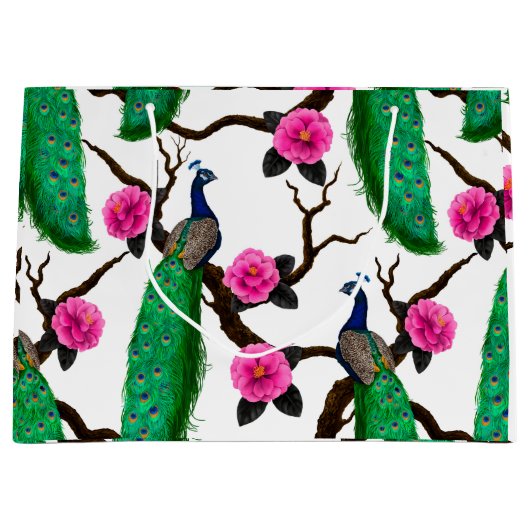 Pfauengarten Große Geschenktüte (Vorderseite)