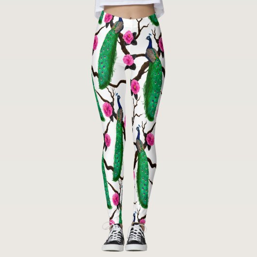 Pfauengarten Leggings (Vorderseite)