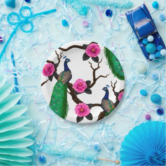 Pfauengarten Pappteller (Party)