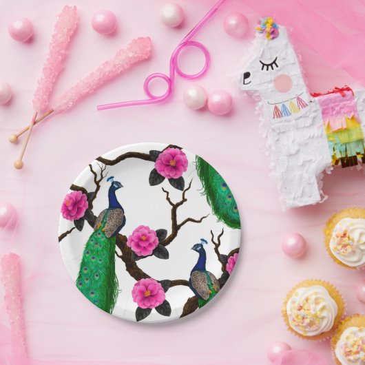 Pfauengarten Pappteller (Party)
