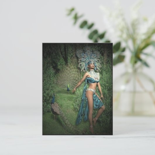 Pfauengarten Postkarte (Stehend Vorderseite)