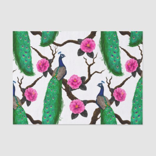 Pfauengarten Seidenpapier (Vorderseite)