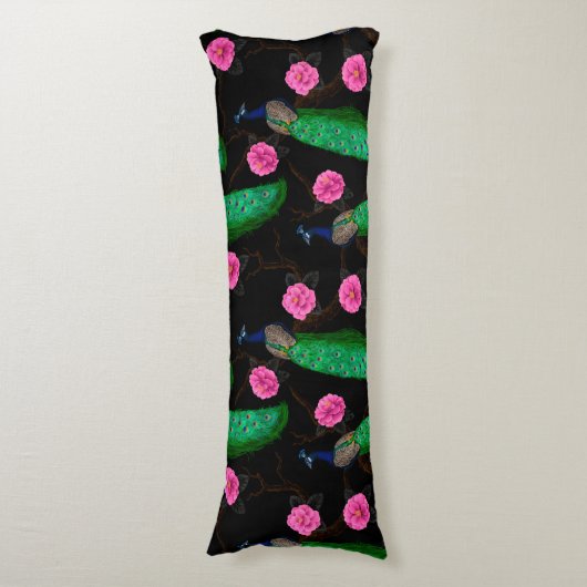 Pfauengarten Seitenschläferkissen (Vorderseite Vertikal)