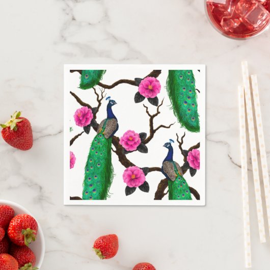 Pfauengarten Serviette (Beispiel)