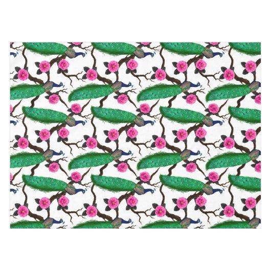 Pfauengarten Tischdecke (Vorderseite (Horizontal))