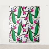 Pfauengarten Wandteppich (Vorderseite)