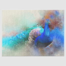 Pfauengedeckte Wand Art Decoupage Tissue Seidenpapier