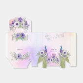 Pfauengeschenk für Purpur-Gastgeschenk Hochzeit Geschenkschachtel (Ungefaltet)