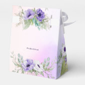 Pfauengeschenk für Purpur-Gastgeschenk Hochzeit Geschenkschachtel (Rückseite)