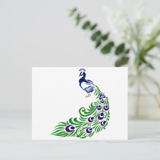 Pfauengeschenke Postkarte (Stehend Vorderseite)