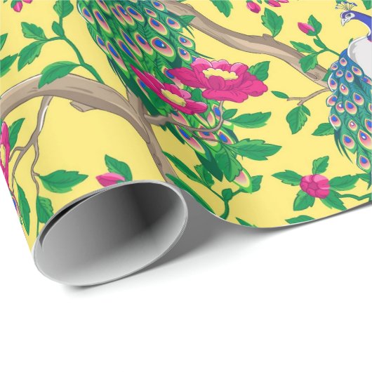 Pfauengeschenkpapier Geschenkpapier (Rolleneckpunkt)