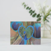 Pfauengesicht im Herz-Kreislauf-System Postkarte (Stehend Vorderseite)