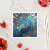 Pfauengestaltung Serviette (Beispiel)