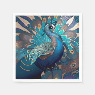 Pfauengestaltung Serviette