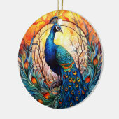 Pfauengestanzte Keramik Treppenbaum Keramik Ornament (Links)