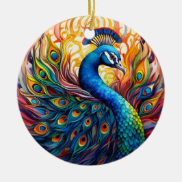 Pfauengestanzte Keramik Treppenbaum Keramik Ornament