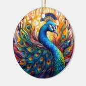 Pfauengestanzte Keramik Treppenbaum Keramik Ornament (Links)