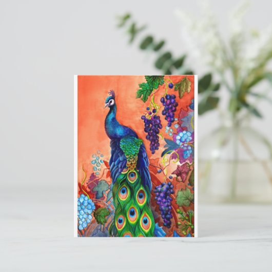 Pfauengewächse Postkarte (Stehend Vorderseite)