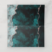 Pfauengrün und Rose Gold reserviert Sitzhochzeit Platzkarte (Innenseite Aufgefaltet)