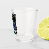 Pfauenhalle Pastel Bird Personalisiert Schnapsglas (Rechts)