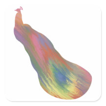 Pfauenhecker im Akrylstil