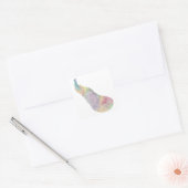 Pfauenhecker Quadratischer Aufkleber (Umschlag)