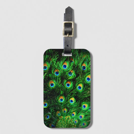 Pfauenheft Gepäckanhänger (Vorderseite Vertikal)
