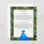 Pfauenhochlaufkarte Begleitkarte (Vorne/Hinten)