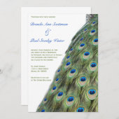 Pfauenhochzeit Einladung (Vorne/Hinten)