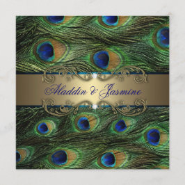 Pfauenhochzeit Einladung