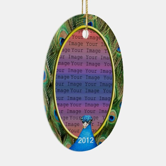 Pfauenhochzeit-Foto Keramikornament (Rechts)