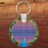 Pfauenhochzeit-Foto Schlüsselkette Schlüsselanhänger (Vorderseite)