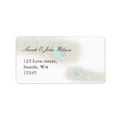 Pfauenhochzeit, Rückadressschild Adressaufkleber (Vorne)