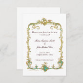 Pfauenhochzeit speichert das Datum der Einladung (Vorne/Hinten)