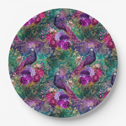 Pfauenhochzeiten liefern Papierfräsen-Teller Pappteller (Vorderseite)