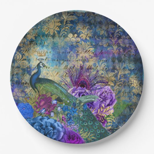 Pfauenhochzeiten liefern Papierfräsen-Teller Pappteller (Vorderseite)