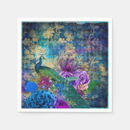 Pfauenhochzeiten Papier Napkins Serviette