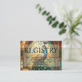 Pfauenhochzeitkarten Visitenkarte (Stehend Vorderseite)