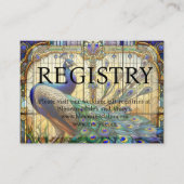 Pfauenhochzeitkarten Visitenkarte (Vorderseite)