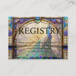 Pfauenhochzeitkarten Visitenkarte