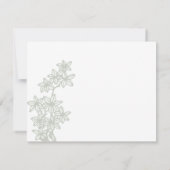 Pfauenhochzeitskarte RSVP Karte (Rückseite)