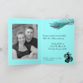 Pfauenhochzeitsvorlage Einladung (Innenseite)