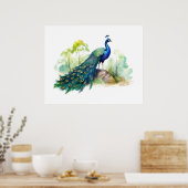 Pfauenillustration Poster (Küche)