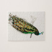 PfauenIllustration Vintage Kunst drucken Puzzle (Horizontal)