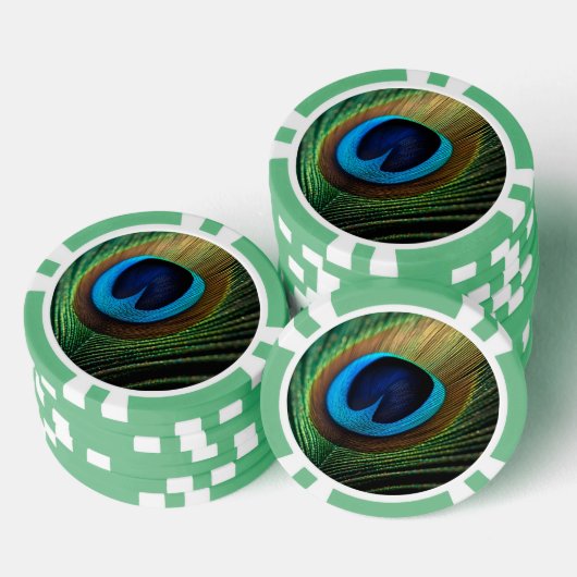 Pfauenjuwel Pokerchips (Stapel)