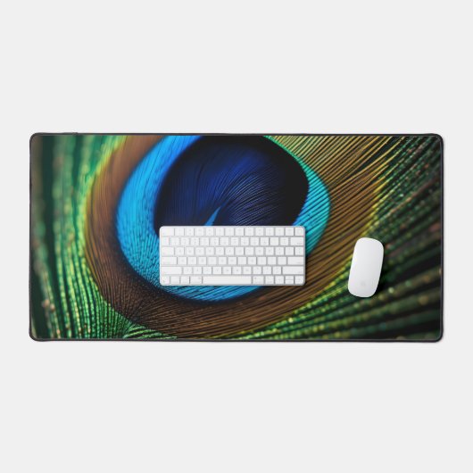 Pfauenjuwel Schreibtischunterlage (Tastatur & Maus)